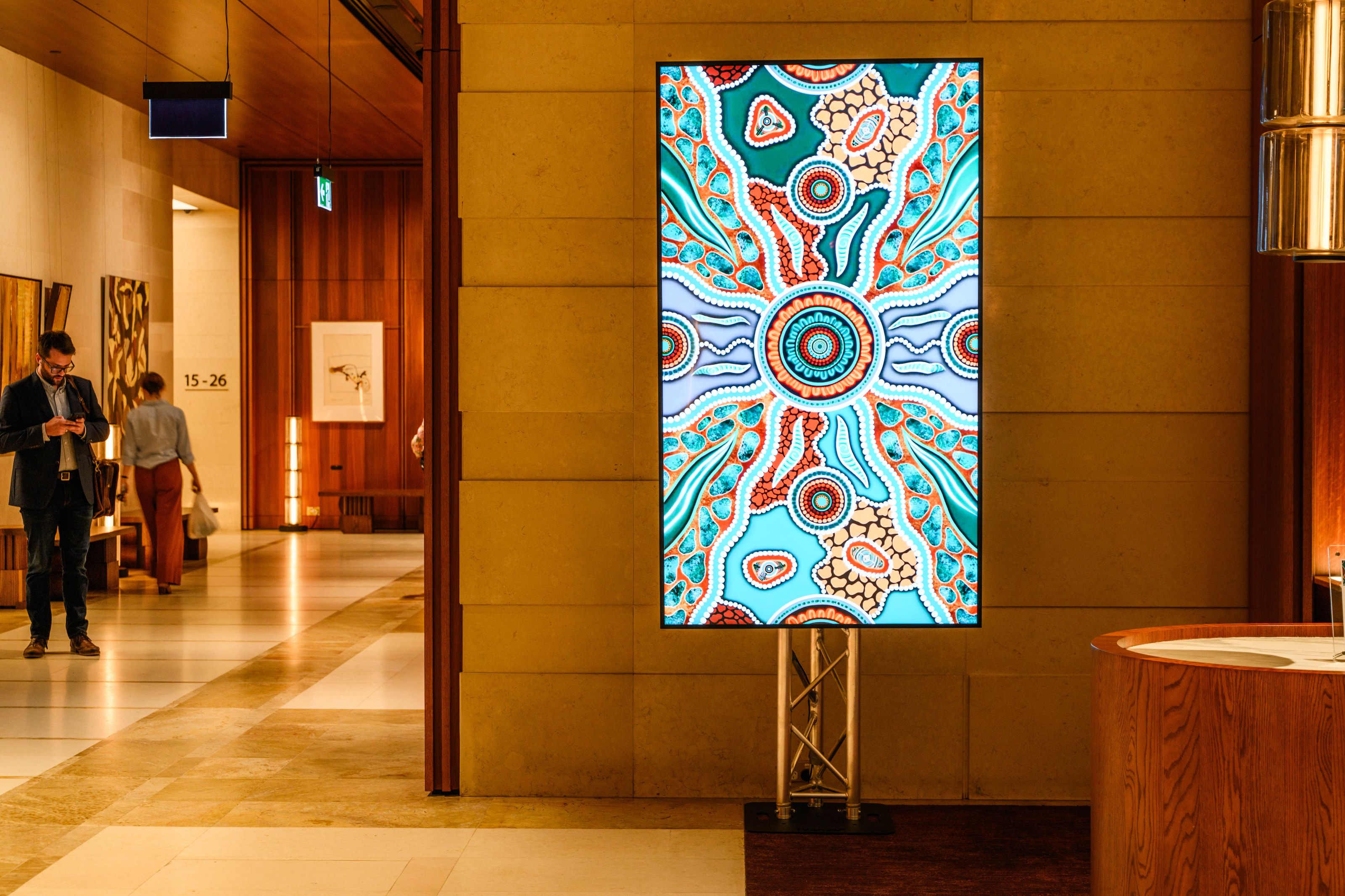 THE OBJECT A Digital Totem is a freestanding two-metre screen on an architectural truss base, placed in a lobby or...